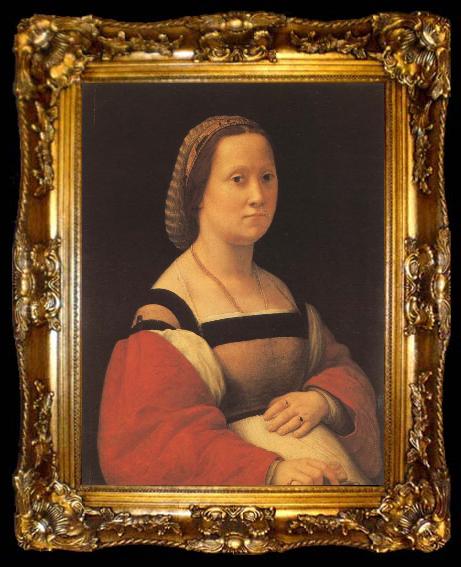 framed  RAFFAELLO Sanzio Portrait of woman, ta009-2